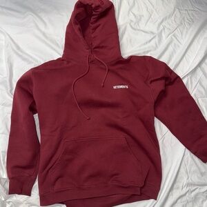 Vetements Deep Red Hoodie